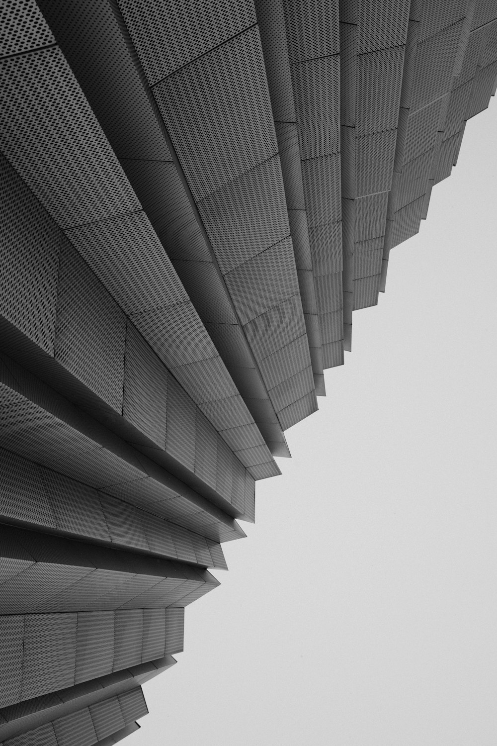 a black and white photo of a roof