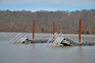 a bunch of stairs that are in the water