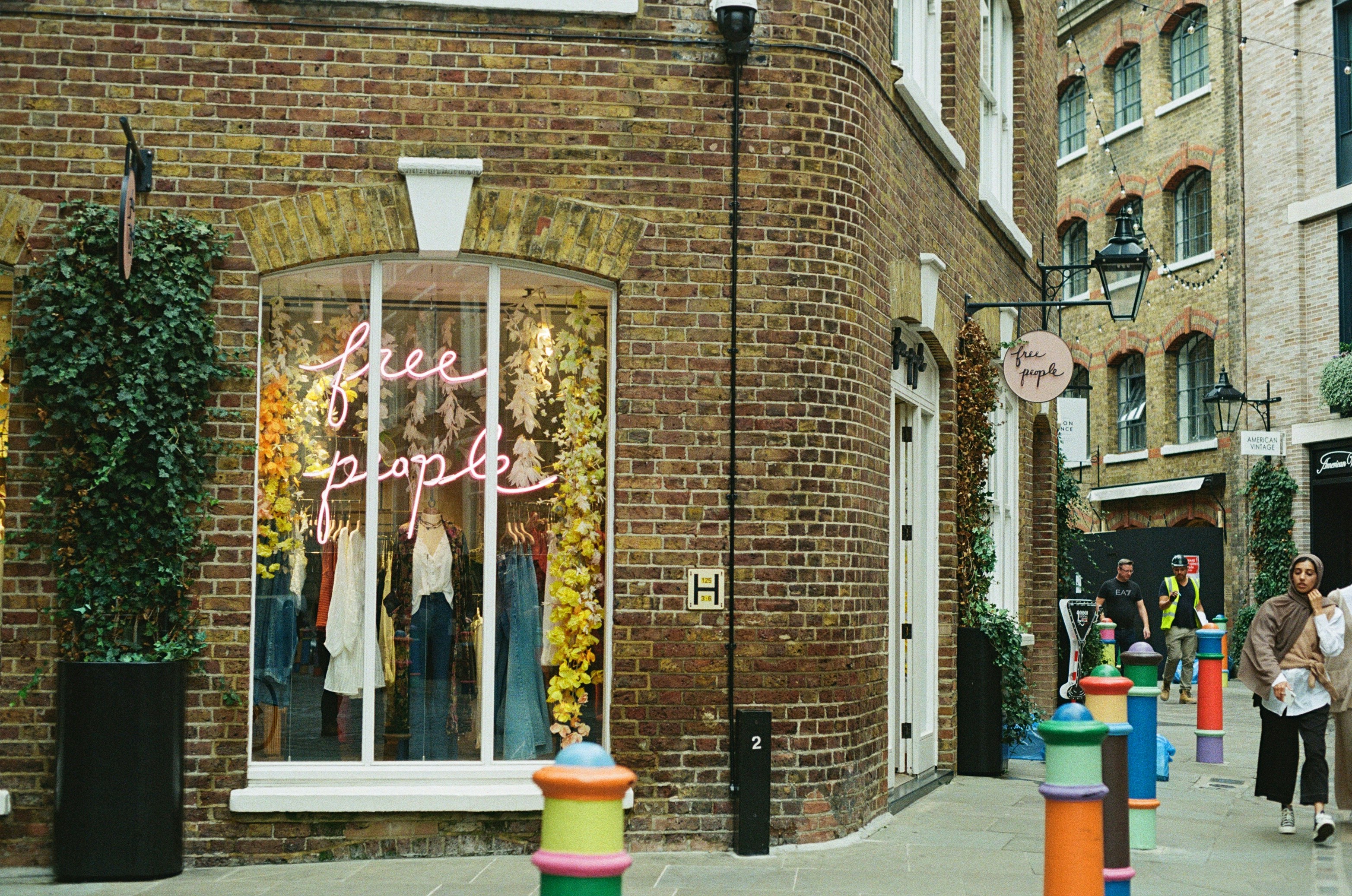 Shopping at Free People in Covent Garden, London.