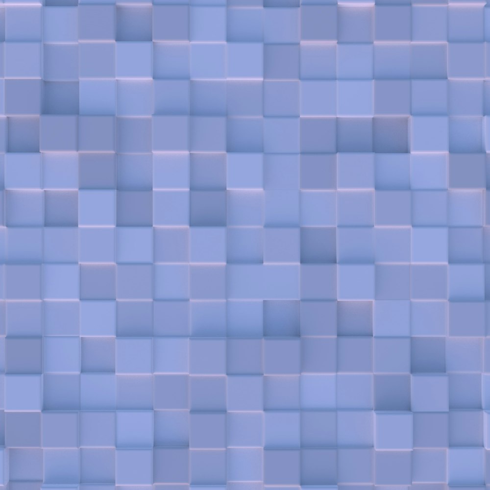a blue background with squares of varying sizes