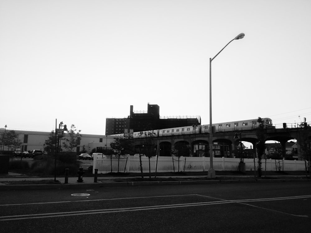 a black and white photo of a train station