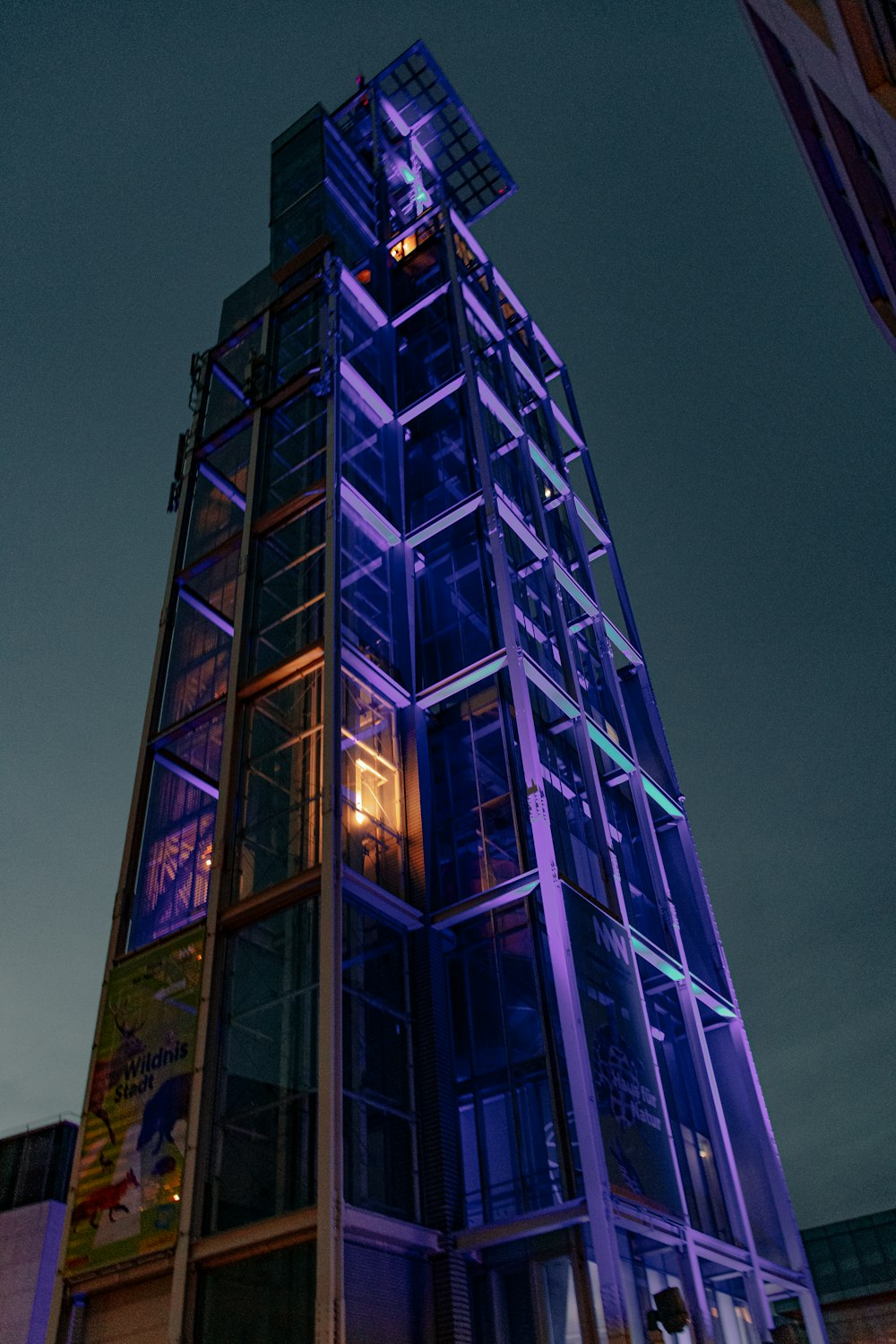 a very tall building with a clock on the side of it