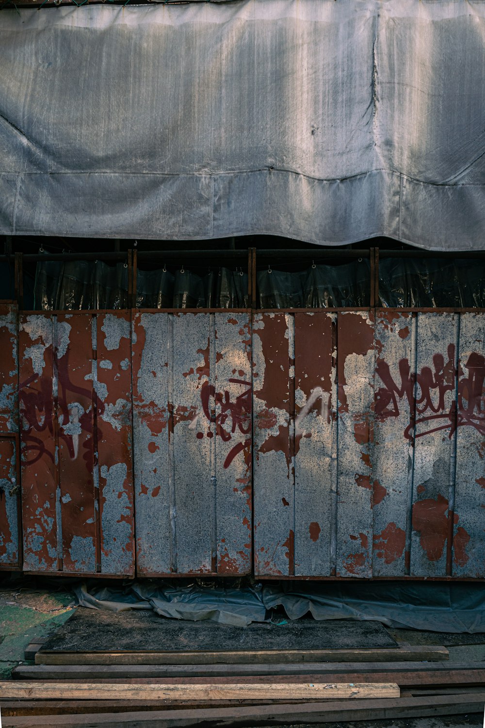 a train car with graffiti on the side of it