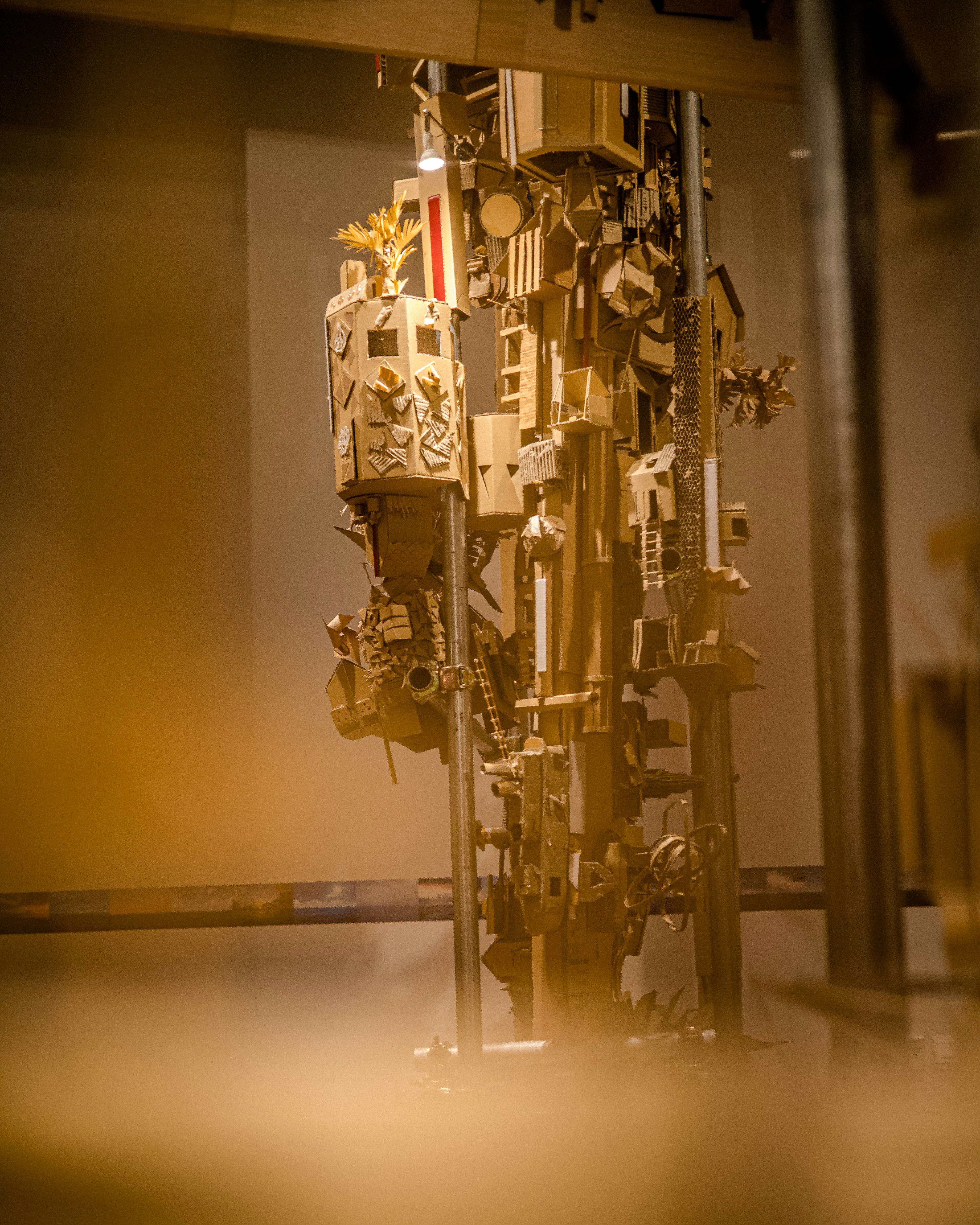 a sculpture made out of many different types of objects