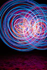 a blurry photo of a circle of light