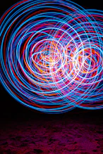 a blurry photo of a circle of light