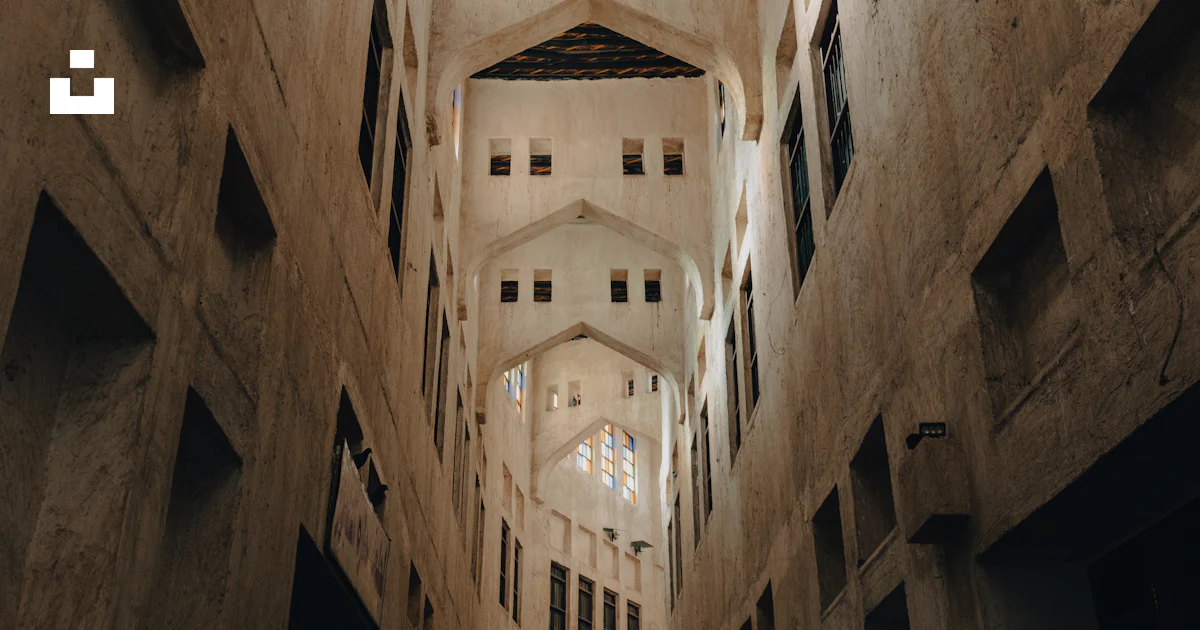 A very long building with some windows and a ceiling photo – Free ...