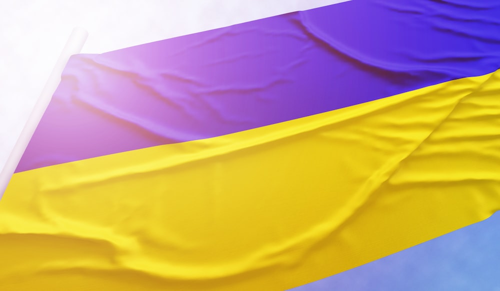 a close up of the flag of ukraine