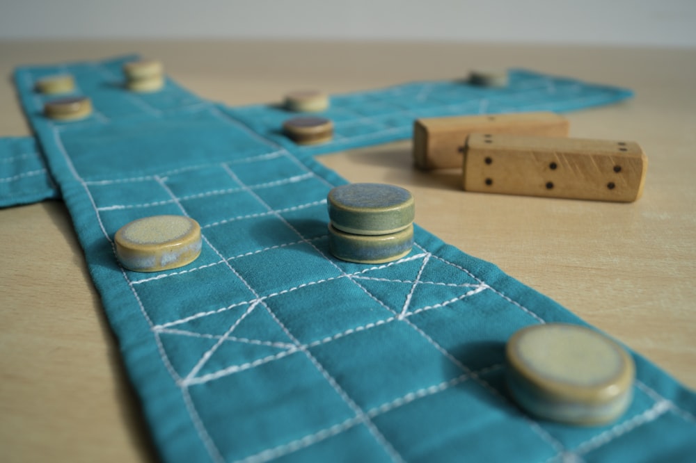 a close up of a board game with buttons
