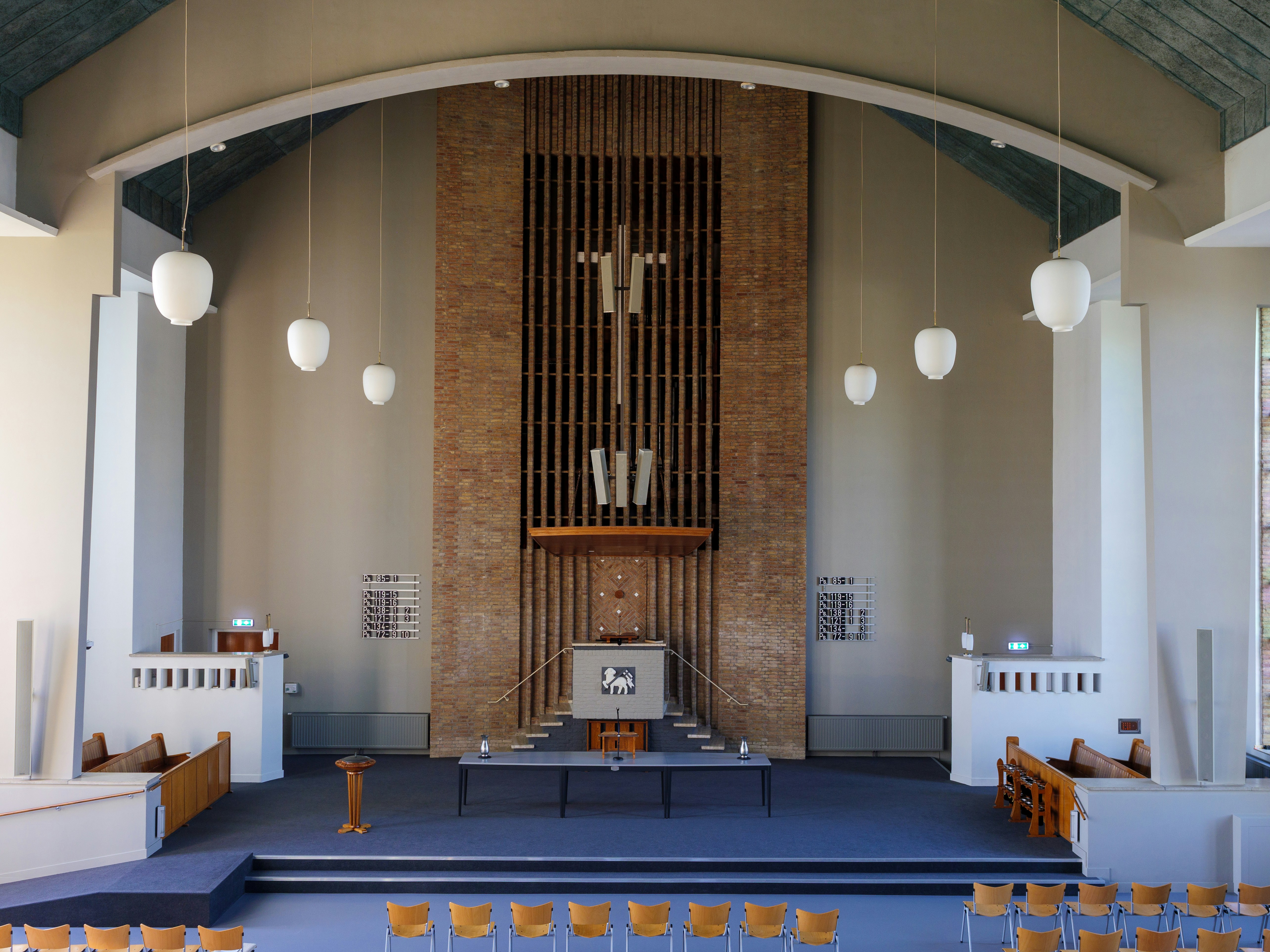 Interior of the Pauluskerk with pulpit