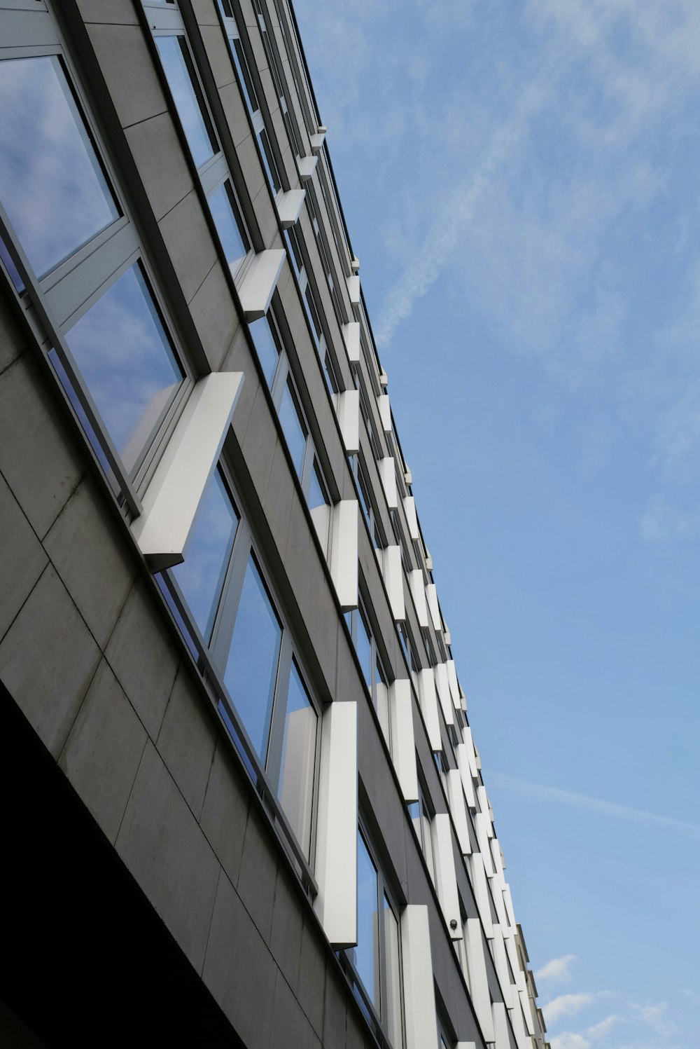 a very tall building with lots of windows