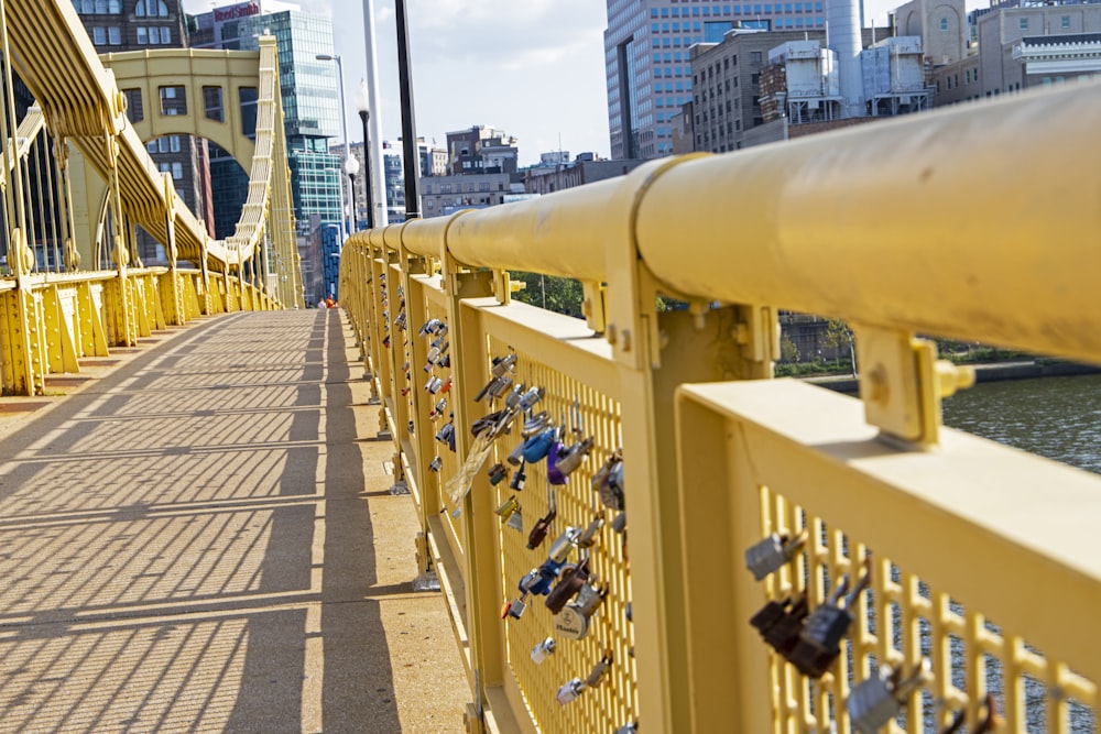 a bridge that has a bunch of locks on it