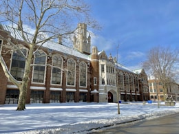 a large building with a clock tower on top of it