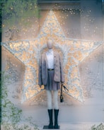 A finished garment displayed on a mannequin.