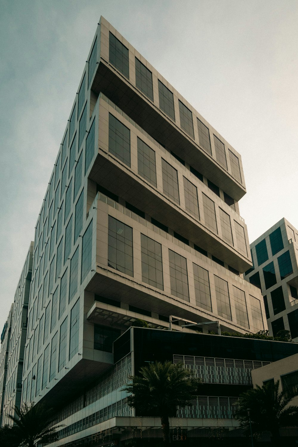 a very tall building with lots of windows