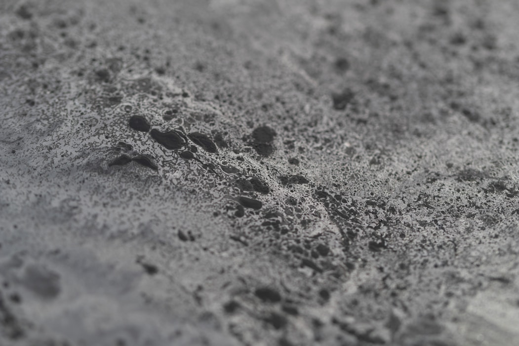 a black and white photo of a bird's footprints in the sand