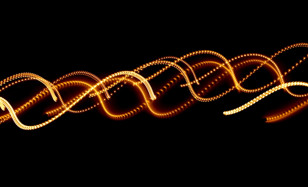 a close up of a long exposure of lights