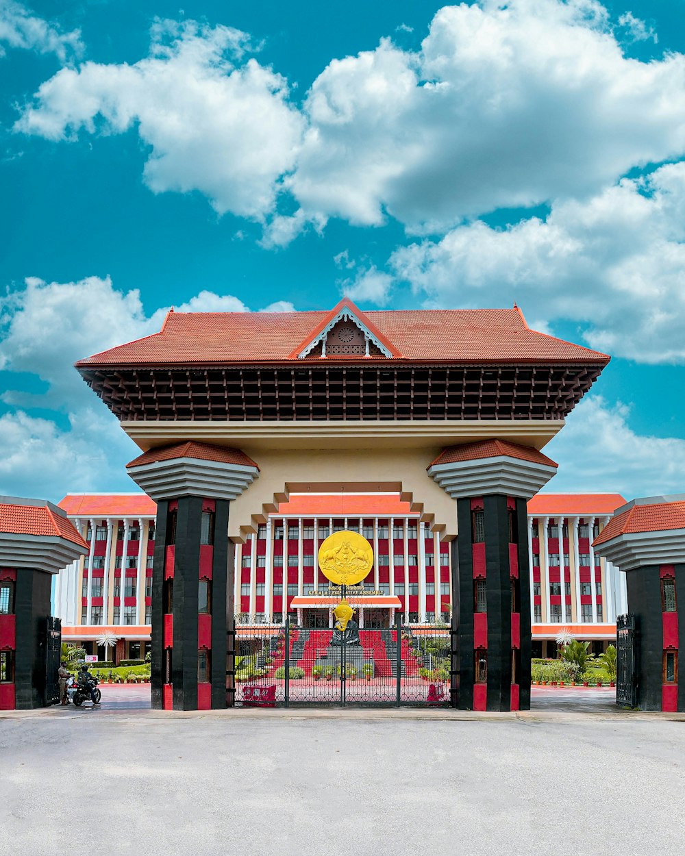 a large building with a clock on the front of it