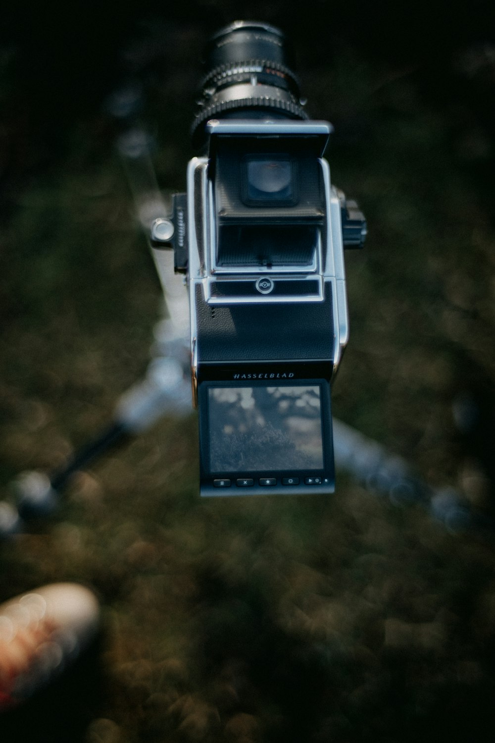 a close up of a camera on a tripod