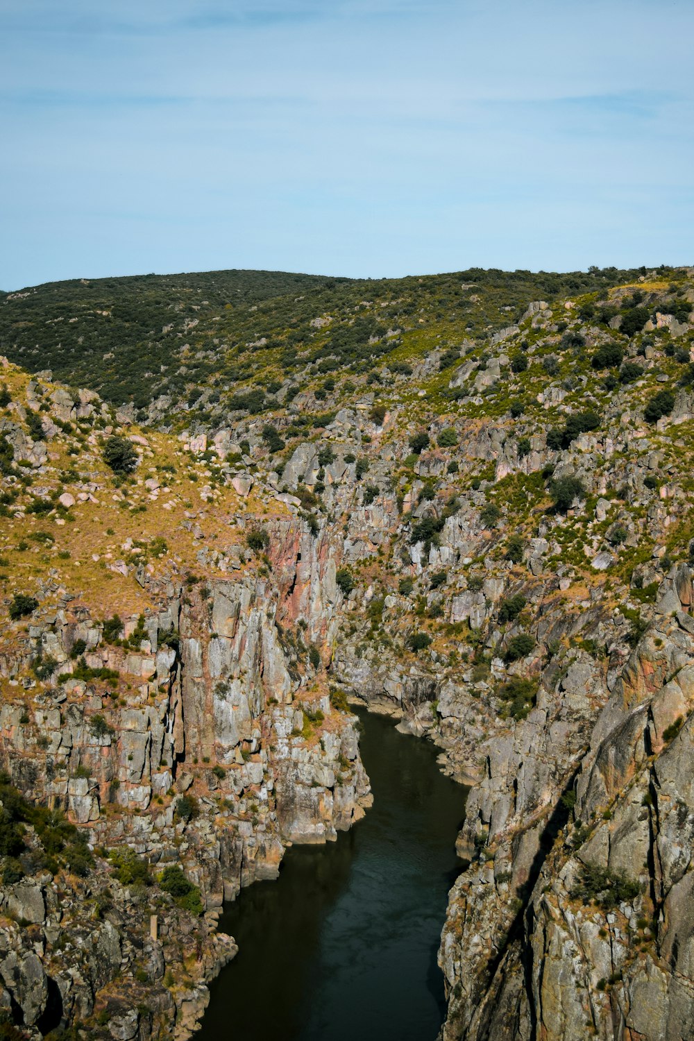 a large body of water surrounded by mountains