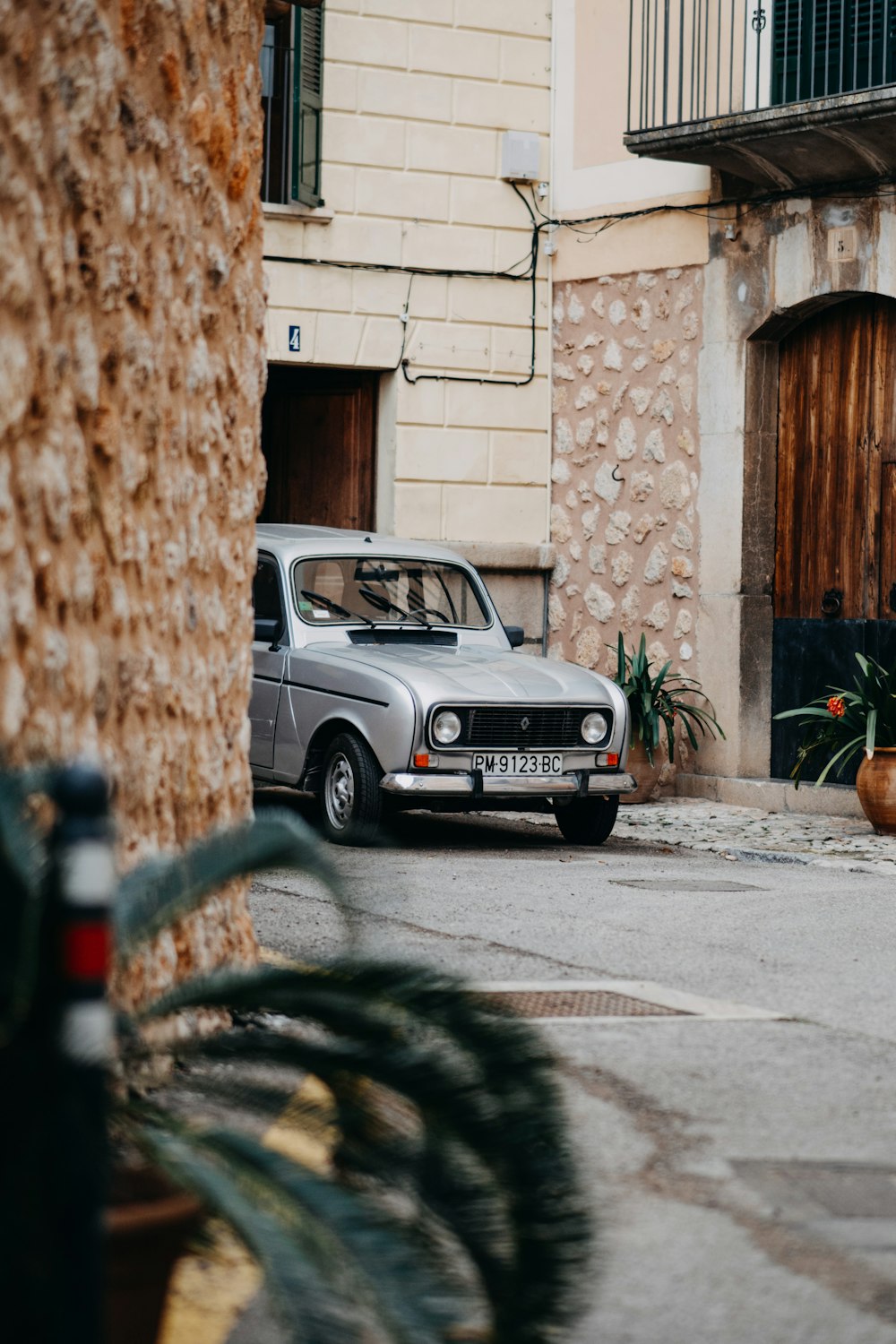 a car parked on the side of the road