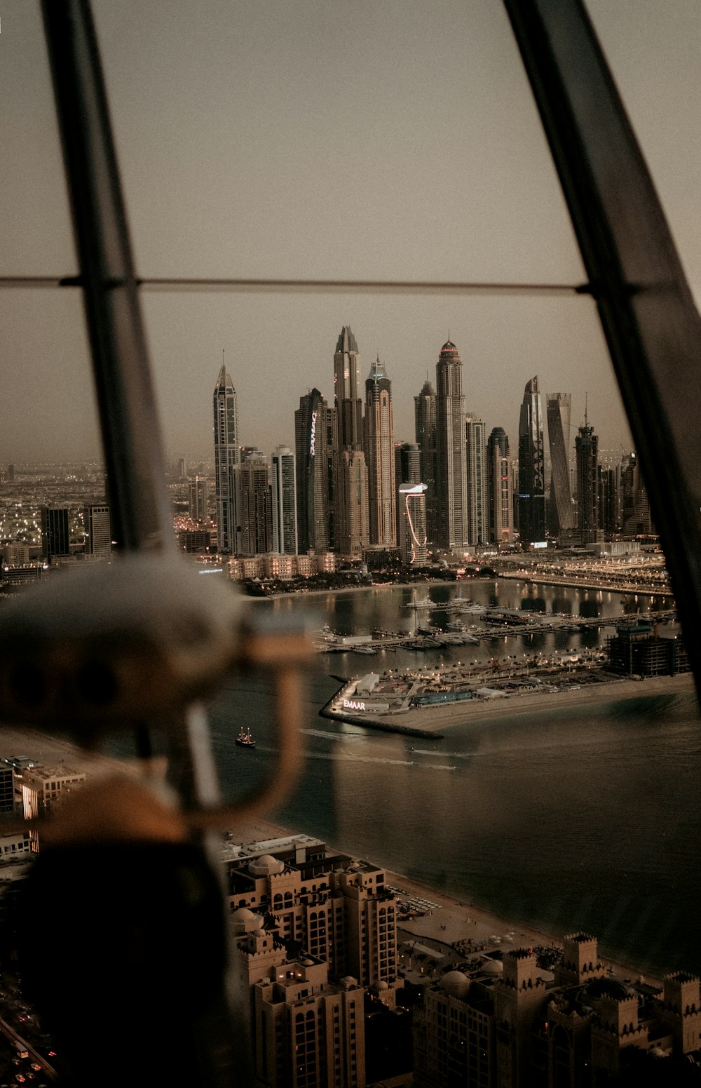 a view of a city from a tall building