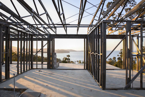 a view of the inside of a building under construction
