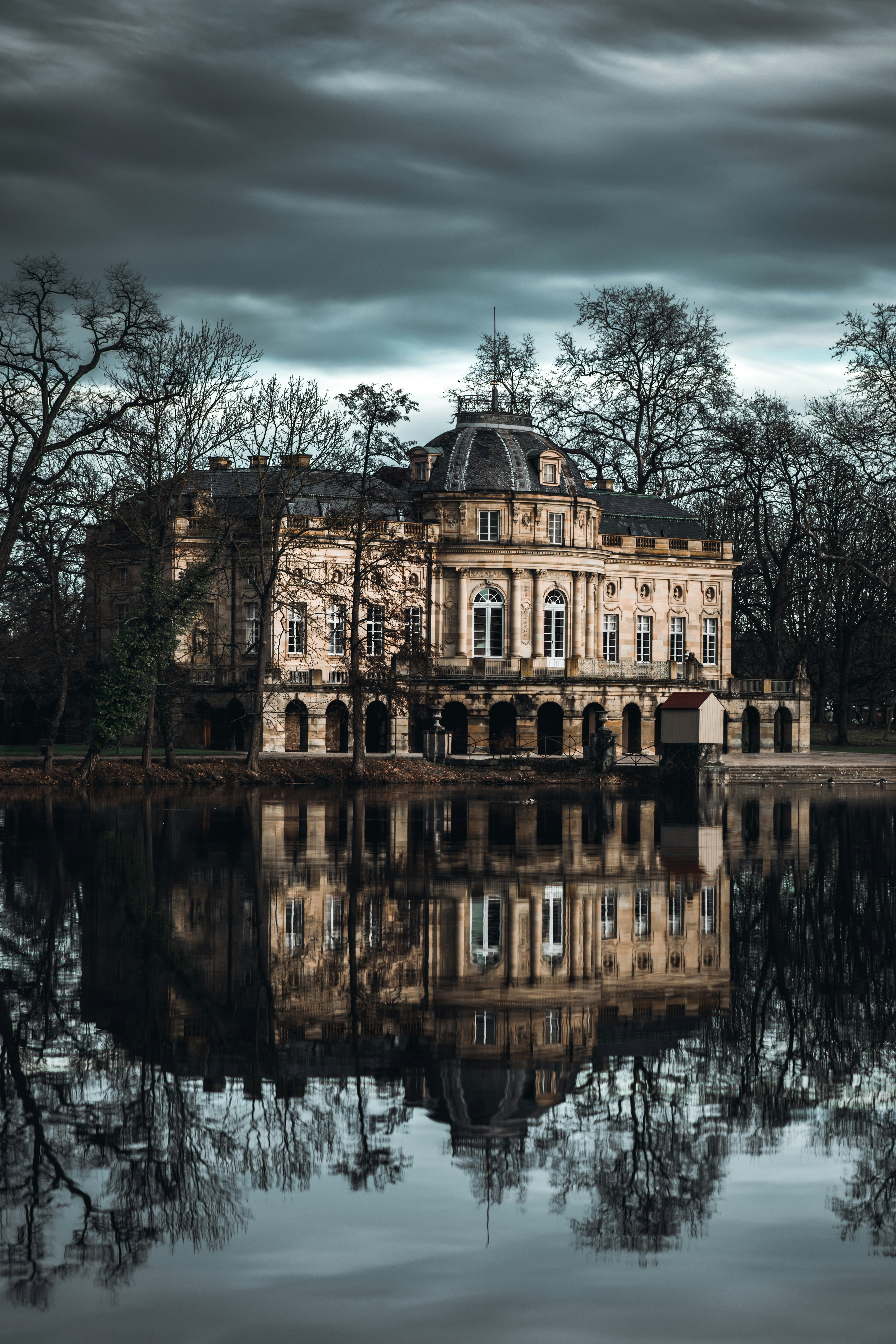 a castle on top of a body of water
