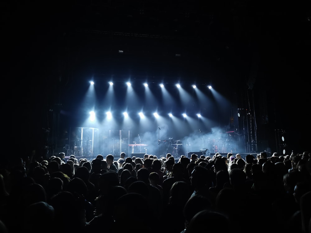 a crowd of people watching a concert on stage