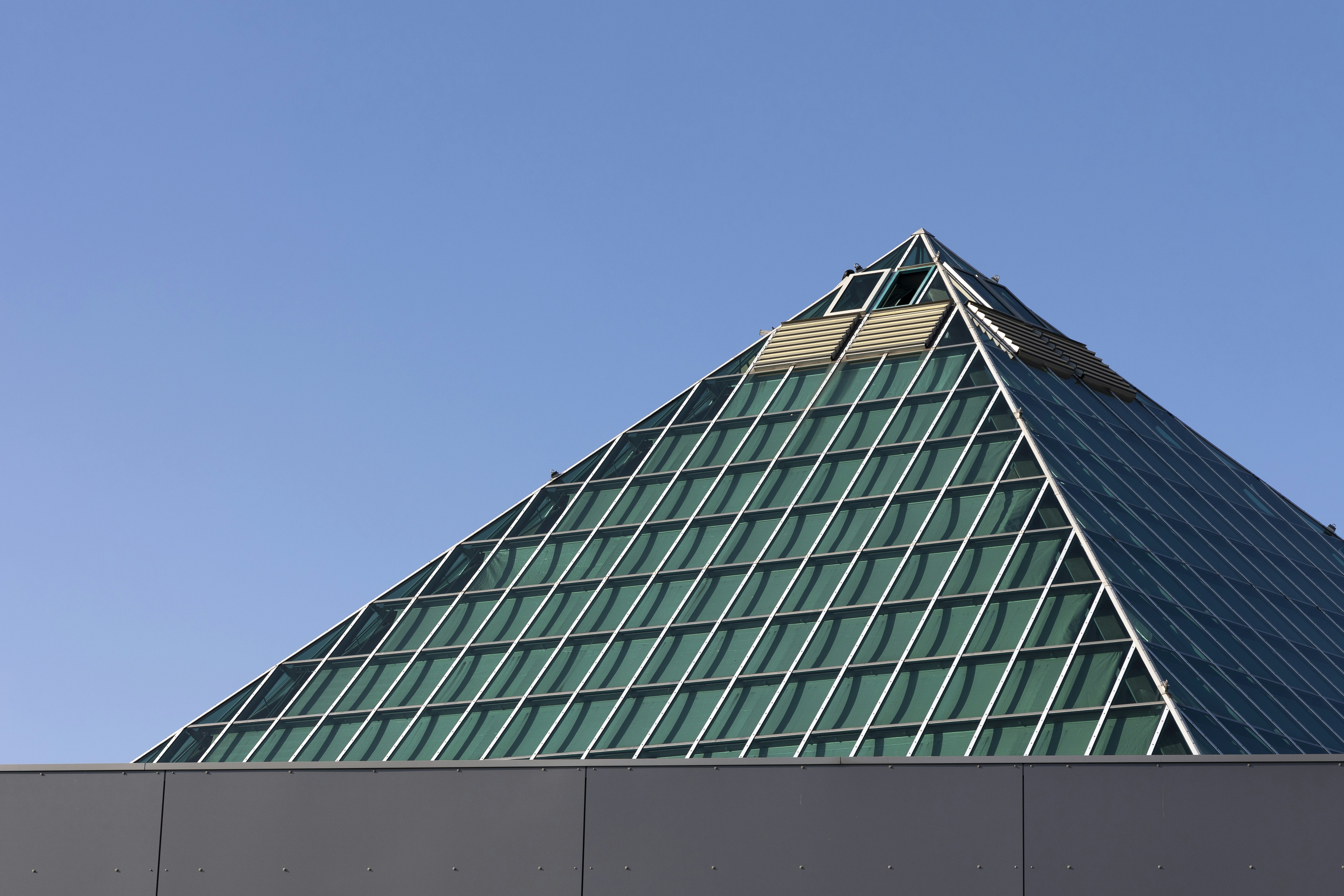 Pyramid glass roof