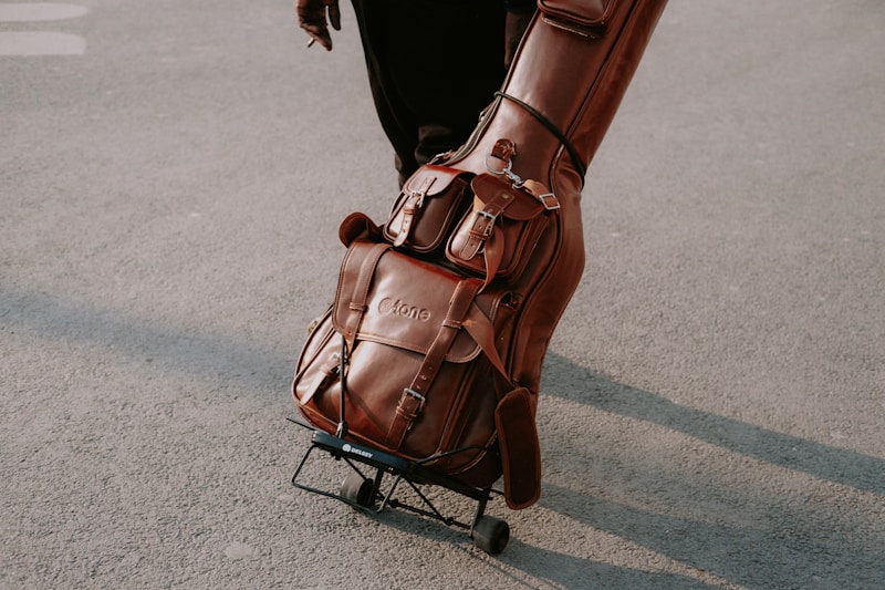 Golfer walking the course with a carry bag