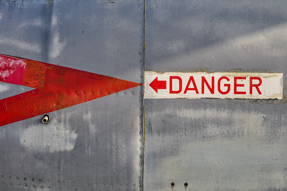 a close up of a sign on the side of a plane