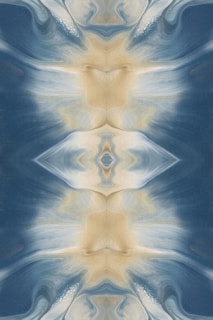 an abstract image of a blue and yellow background