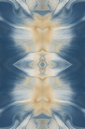 an abstract image of a blue and yellow background