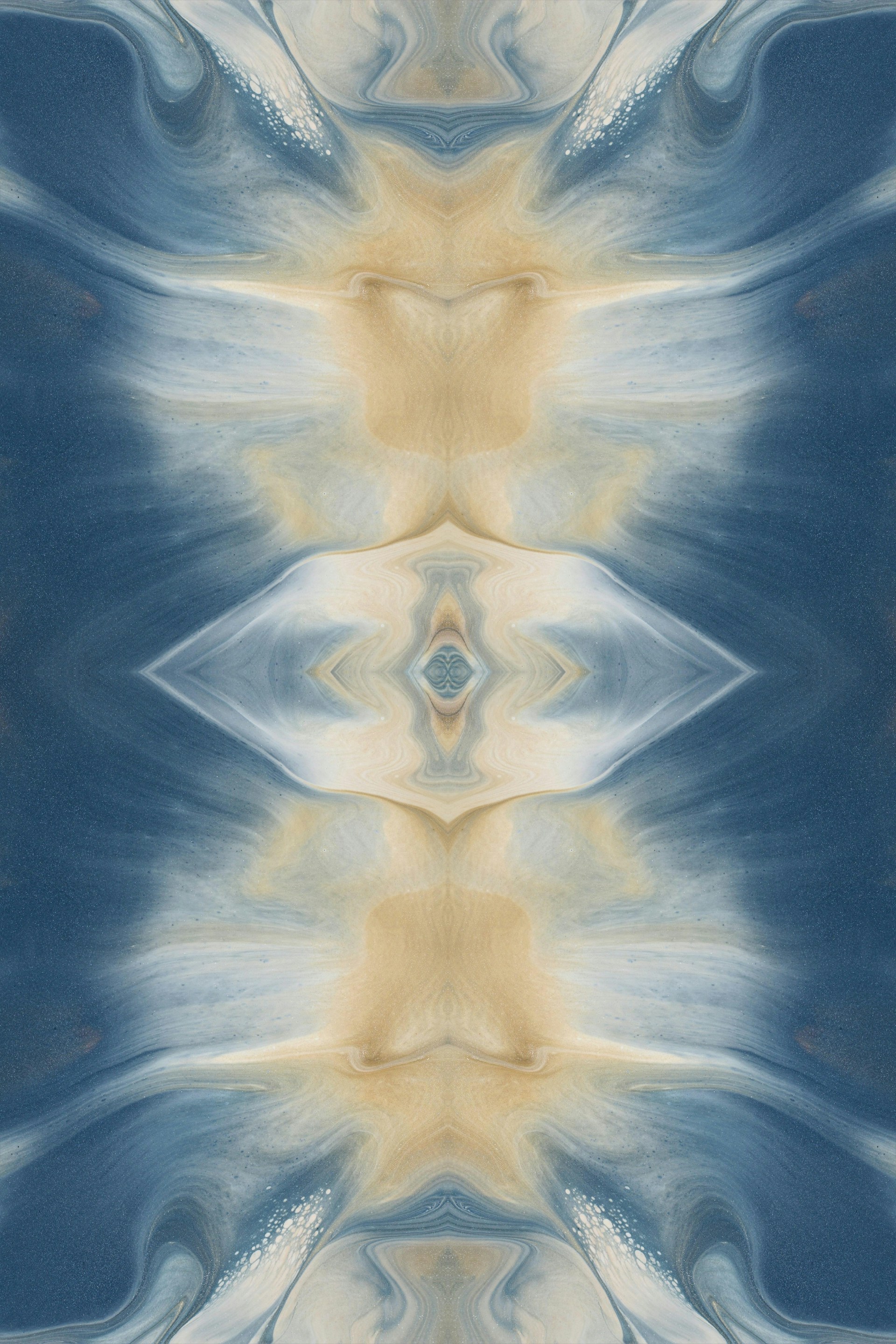 an abstract image of a blue and yellow background