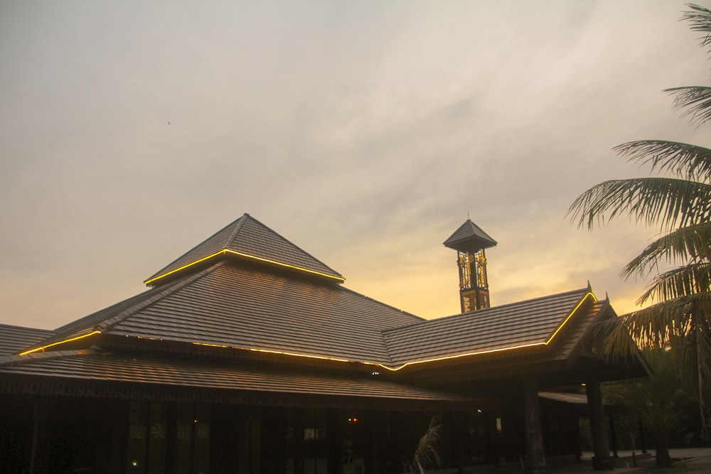 a building with a clock tower on top of it