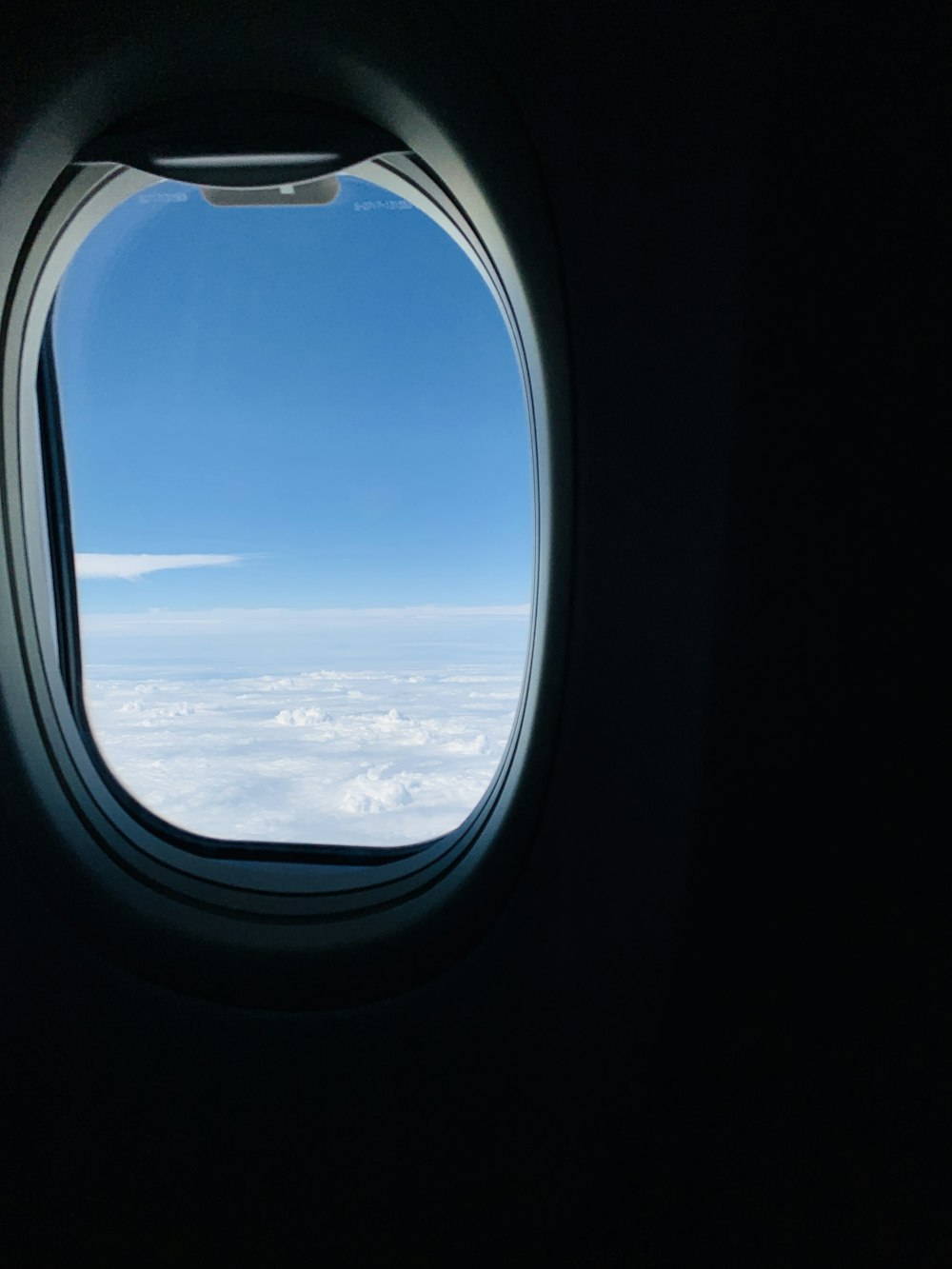 a view of the sky from an airplane window