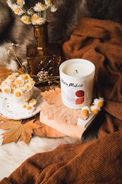 A cozy care package filled with comforting items like teas, scarves, and uplifting notes.