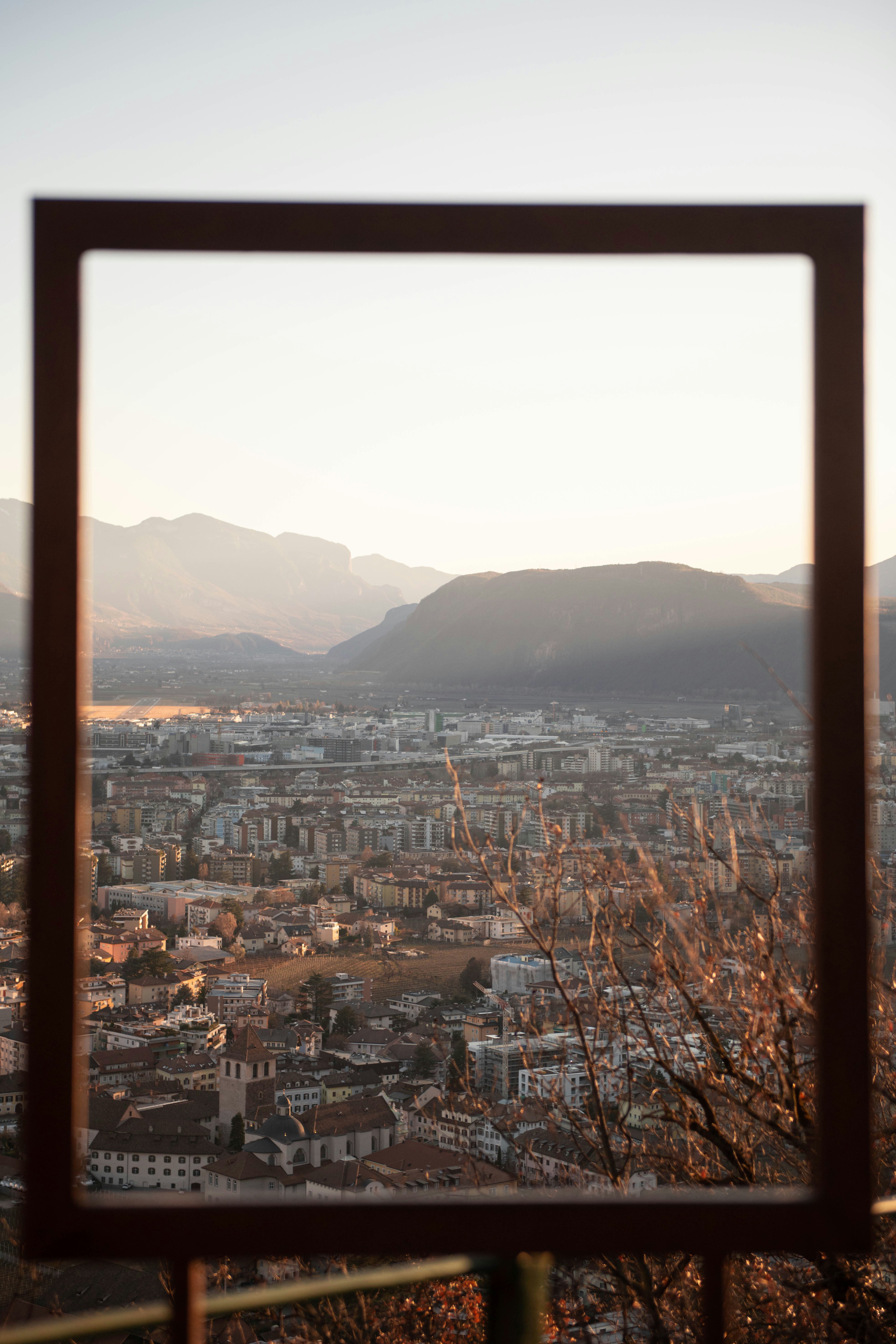 a view of a city from a window