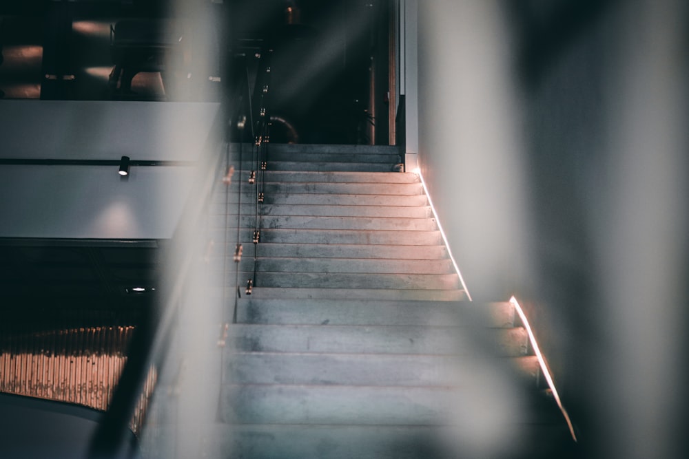 a set of stairs leading up to a building