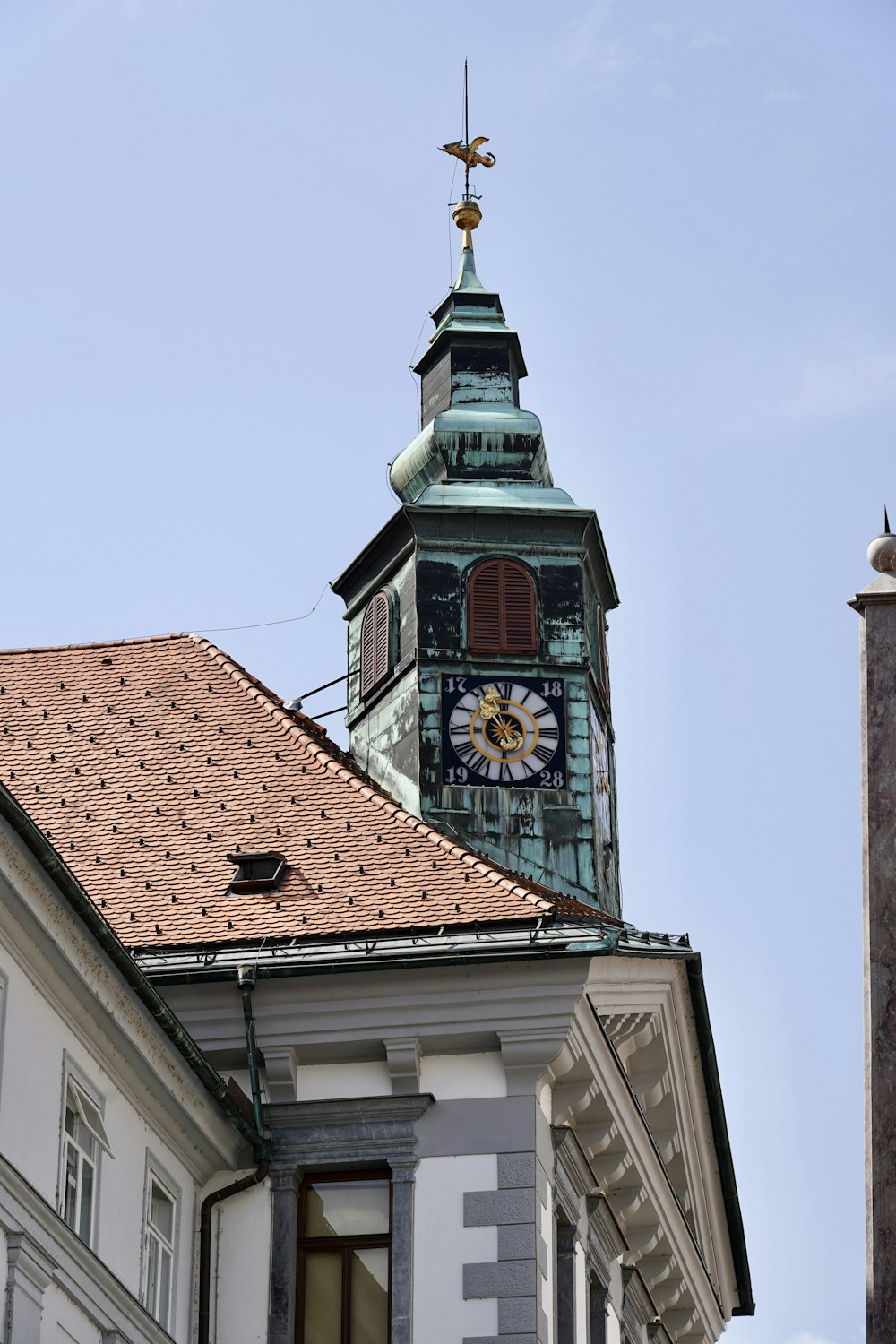 a clock tower on top of a building
