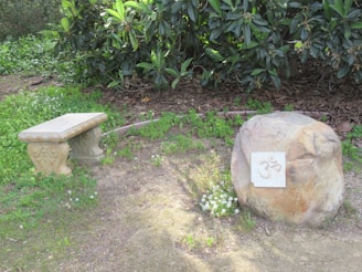 Historic stone bench nestled among roses, inviting visitors to pause and reflect.