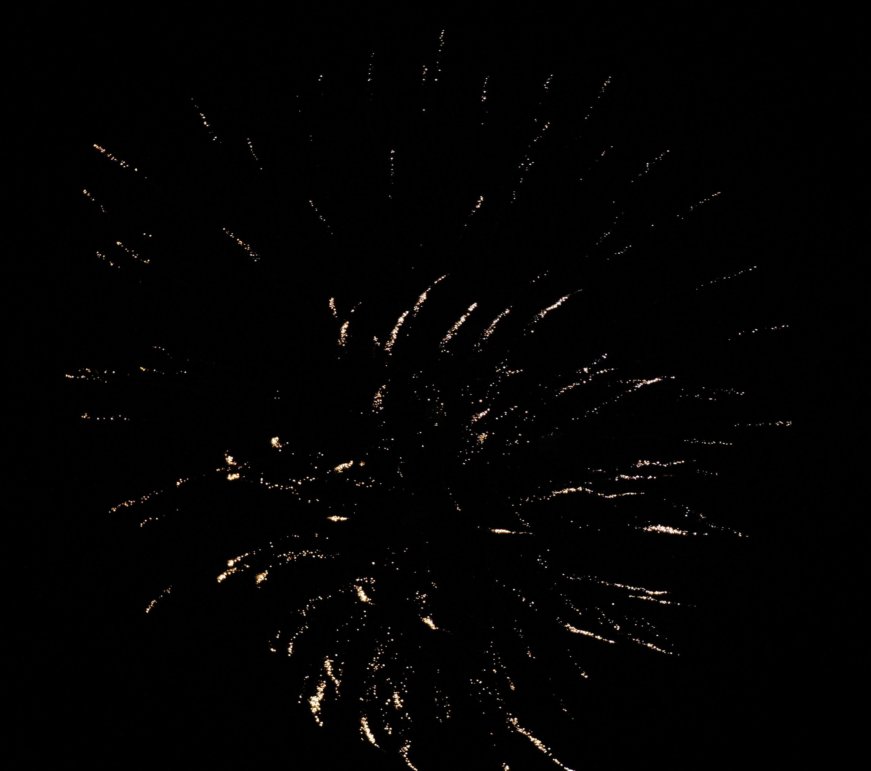 a black and white photo of fireworks in the night sky