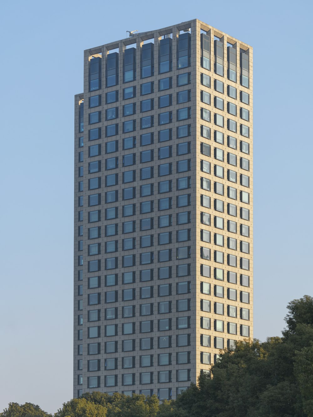 a very tall building with lots of windows