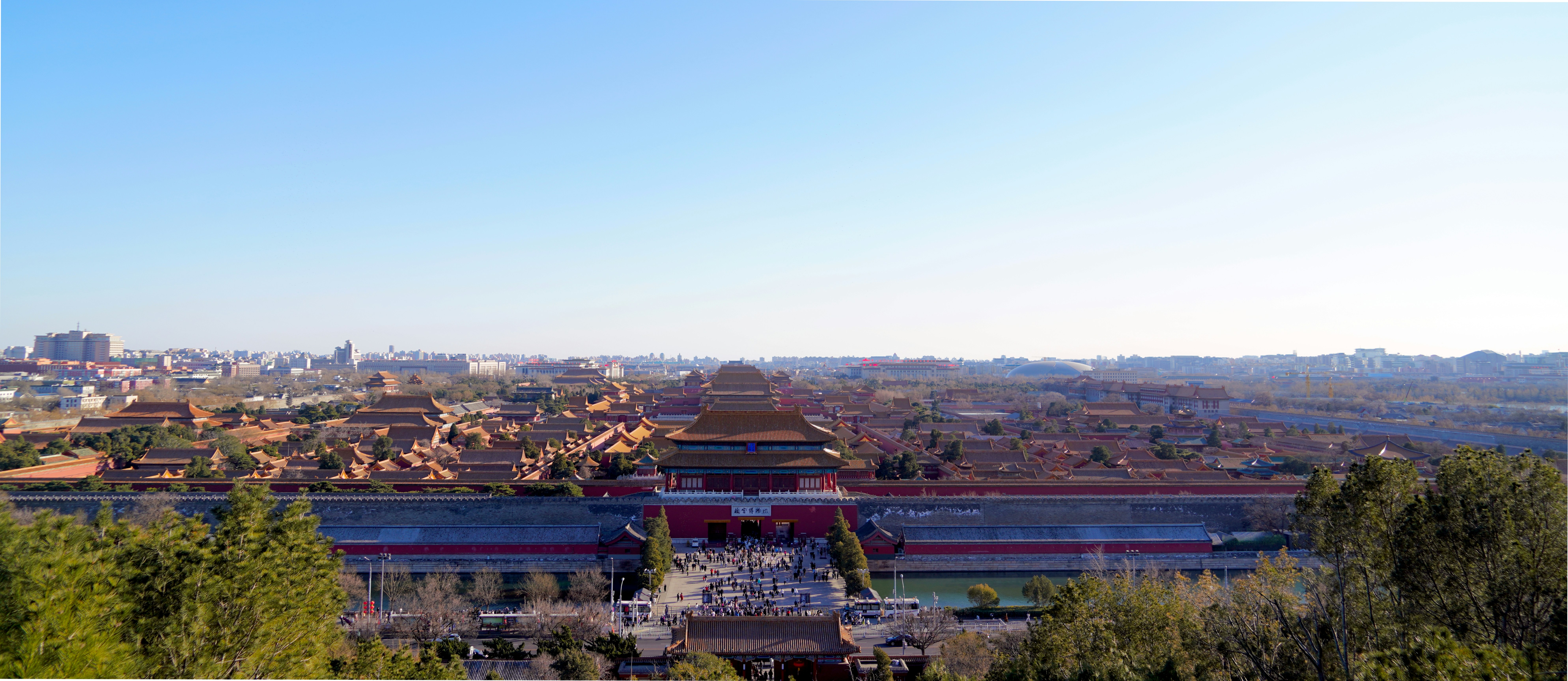 A panoramic view of the Forbidden City, Beijing