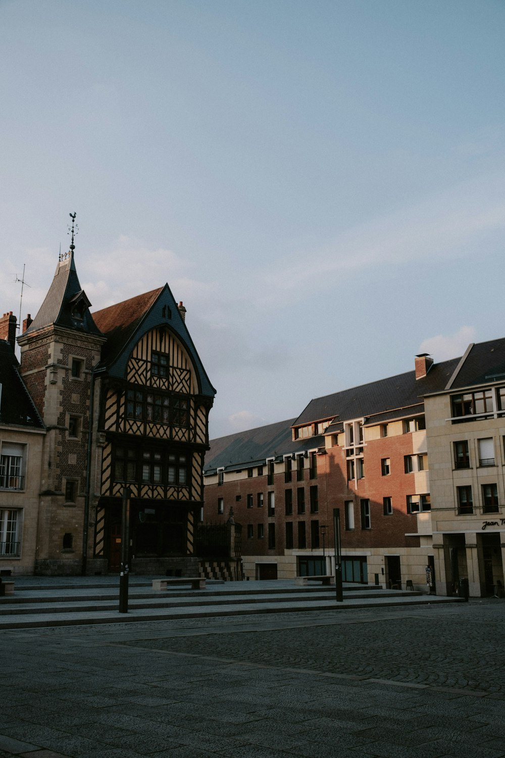 a large building with a clock tower on top of it