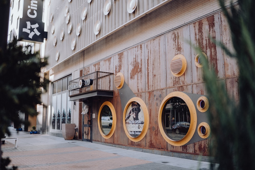 a building that has a bunch of mirrors on the side of it