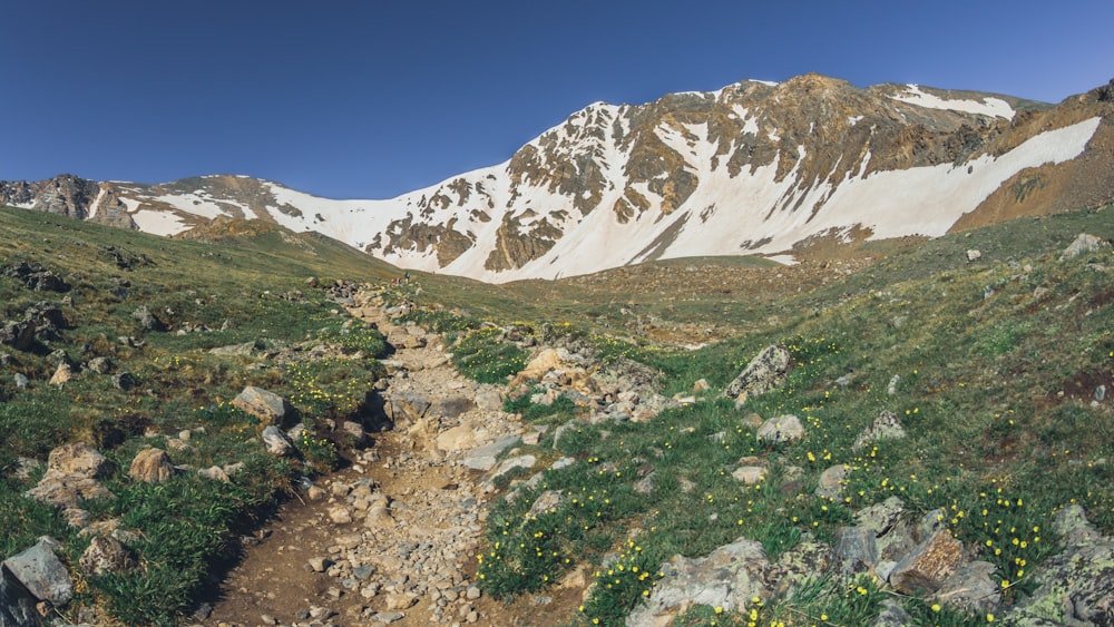 a mountain with snow on the top of it