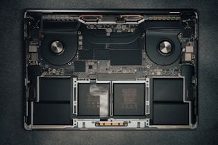 a close up of a computer motherboard
