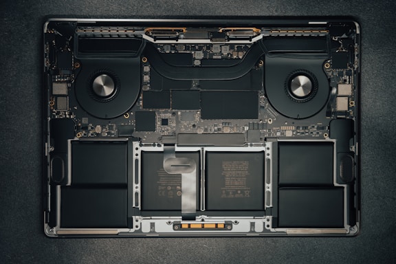 a close up of a computer motherboard